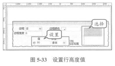 设置行高度值