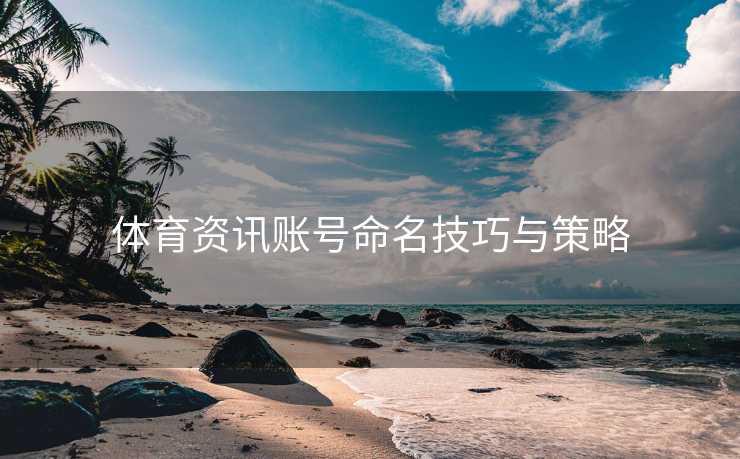体育资讯账号命名技巧与策略